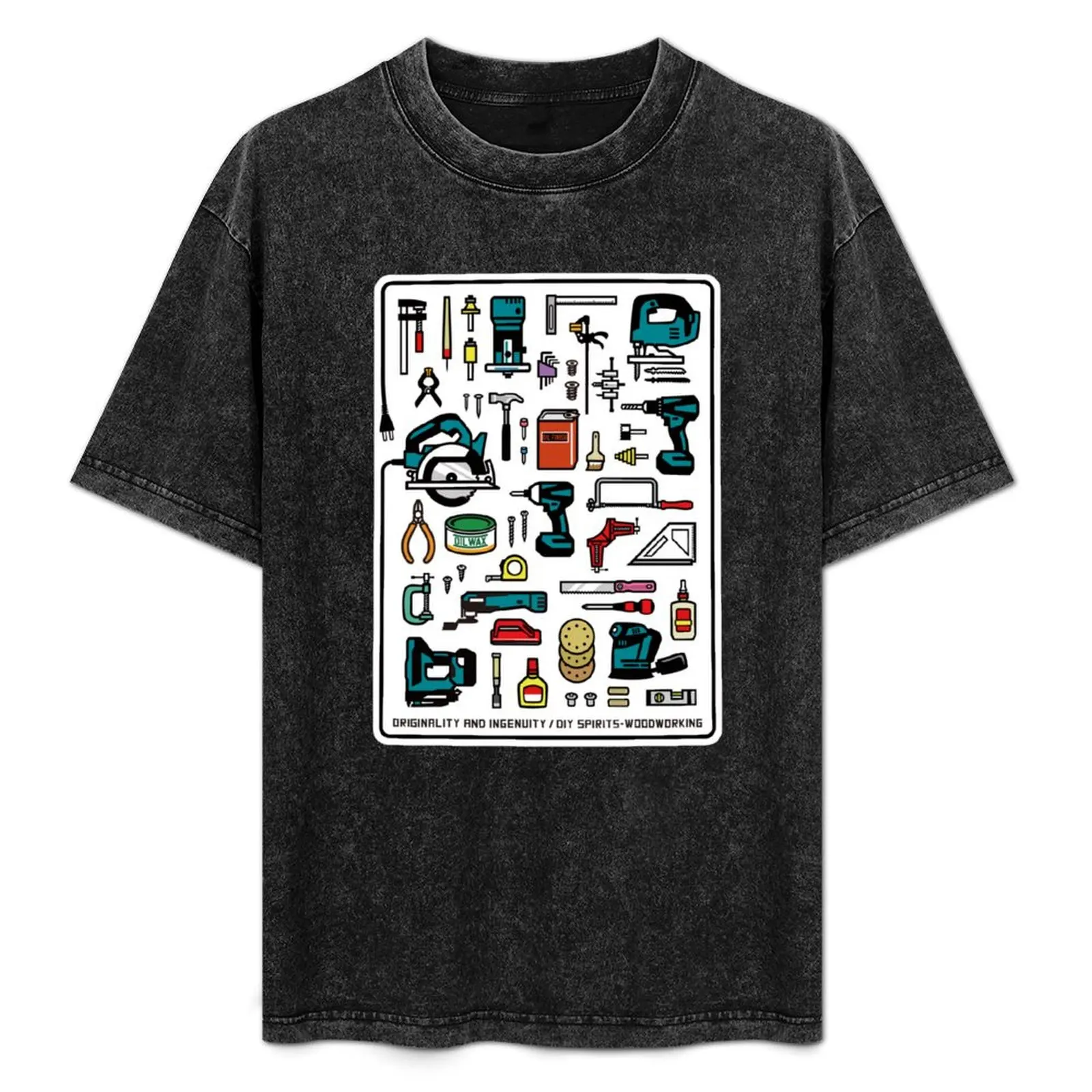 

Woodworking Tools T-Shirt Daily Wear Plain Short Sleeve Shirt