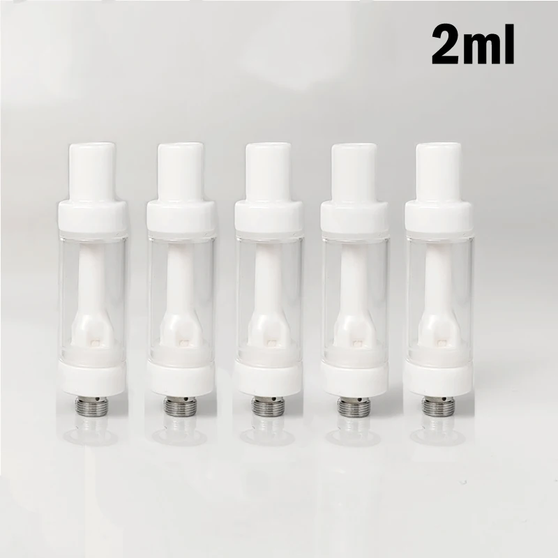 

5 шт./лот, пустые 2 мл, полностью керамические картриджи для вейпа, тележки с круглым наконечником, распылитель масла с толстой резьбой 510 для предварительного нагрева, испаритель для батареи