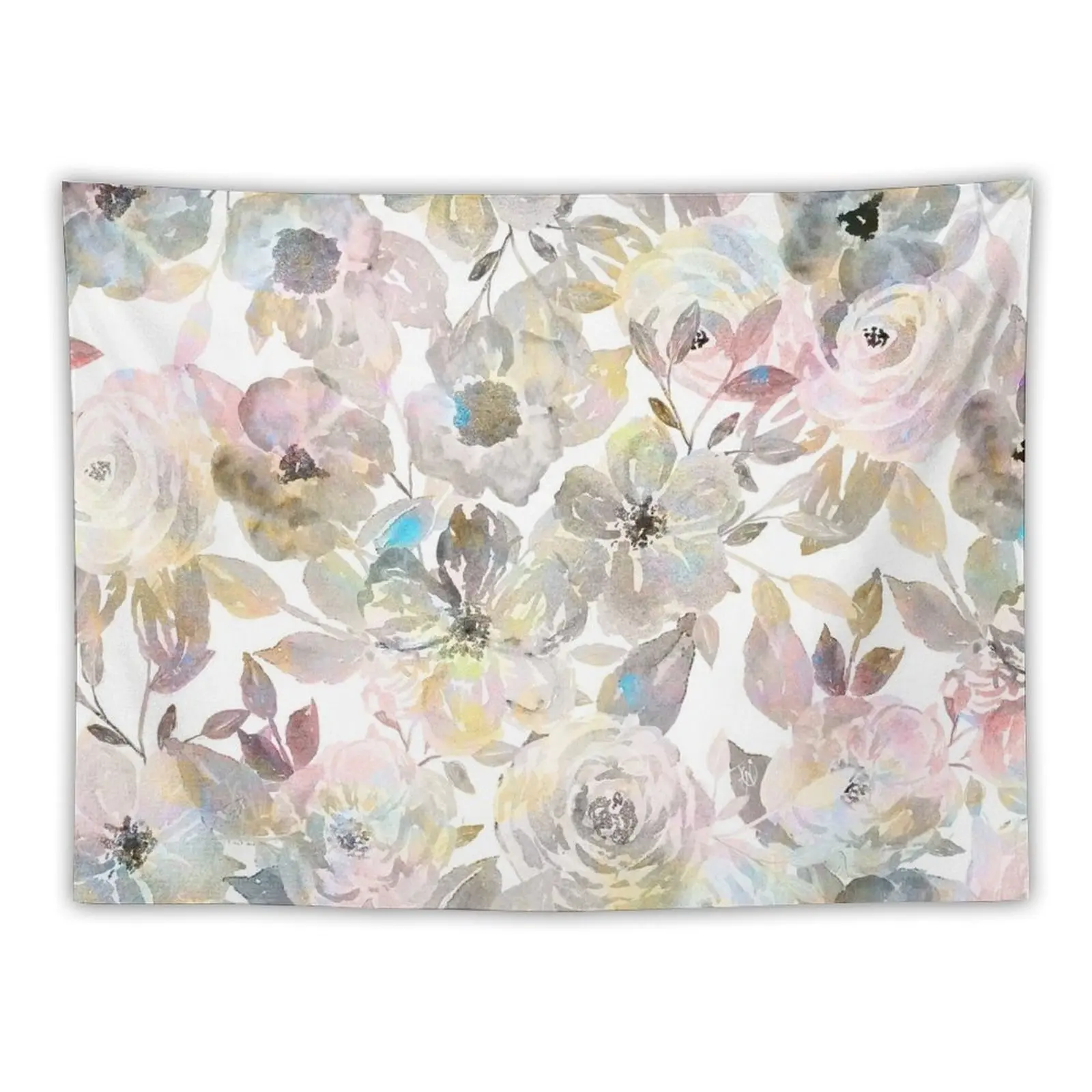

Elegant whimsical grey watercolor roses Tapestry House Decorations Korean Room Decor Tapestry