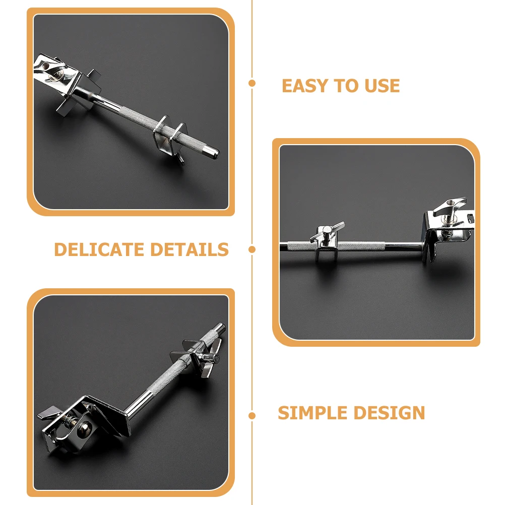

Drum Cowbell Holder Clamp 154mm Sturdy Durable Simple Structure Music Instrument Accessory Cowbell Mount Clip Extension