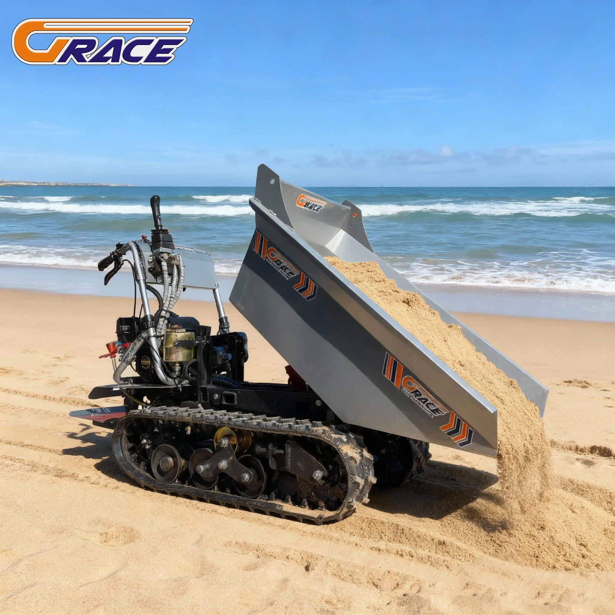 

Euro 5 Epa Mini Dumper Wheelbarrow Track Site Dumper For Farm Work Mini Crawler Dumper Truck