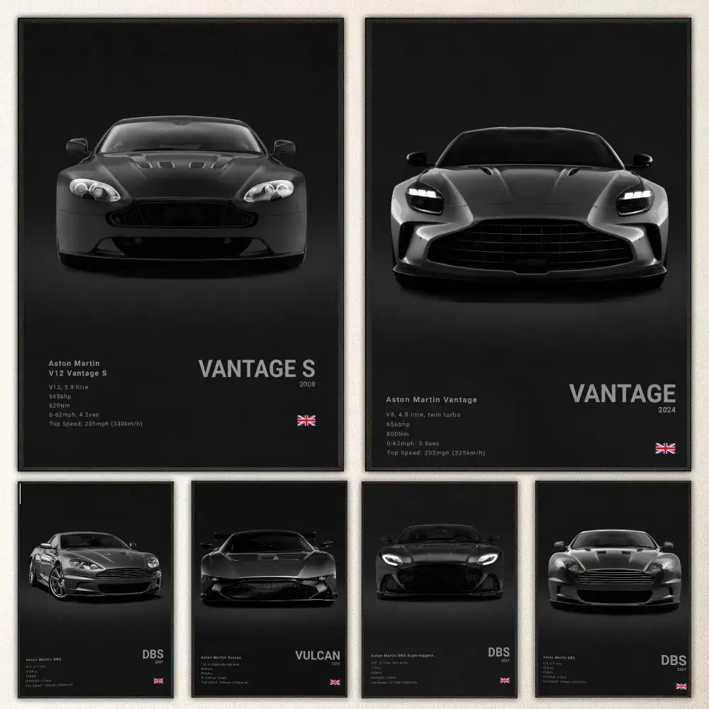 Brand-Aston Martin Poster High-definition  poster stickers, suitable for bedroom, living room, home decoration