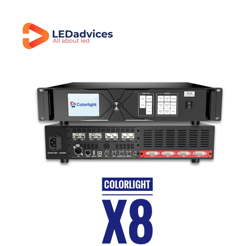 Colorlight X8 Video Processor All-in-One Professional LED Display Controller Full Color Display Large LED Display 8 Gigabit RJ45