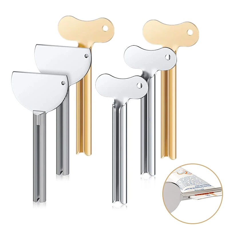 1pcs Stainless Steel Toothpaste Squeezer Facial Cleanser Toothpaste Dispenser Squeezer Tube Tools Metal Bathroom Accessories