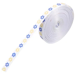 2 Rolls 1Cm Wide Wrapping Ribbon Hanukkah Gift Supplies Multi Function Ribbons Diy Headwear Ribbon Hair Clamp Ribbon Exquisite