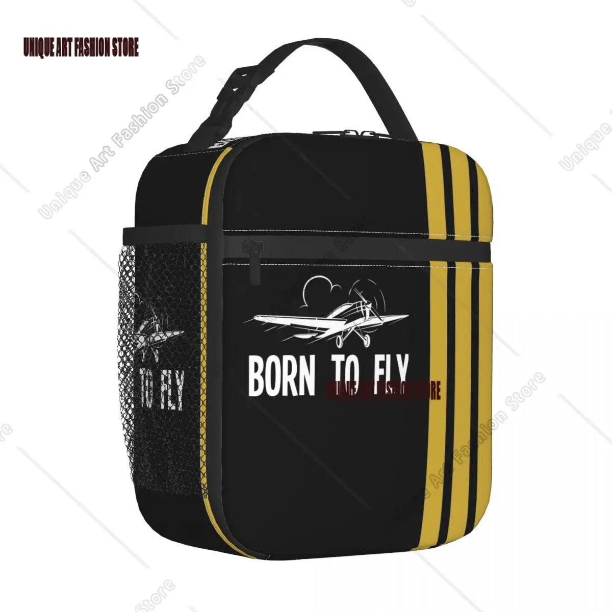 

Born To Flying Airplane Pilots Insulated Lunch Bags Thermal Bag Lunch Container Aviation Airport Tote Lunch Box Food Bag Travel