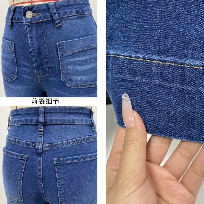 2026 novo vintage jeans feminino denim calças retas primavera outono perna larga calças casuais femininas de cintura alta angustiado jeans