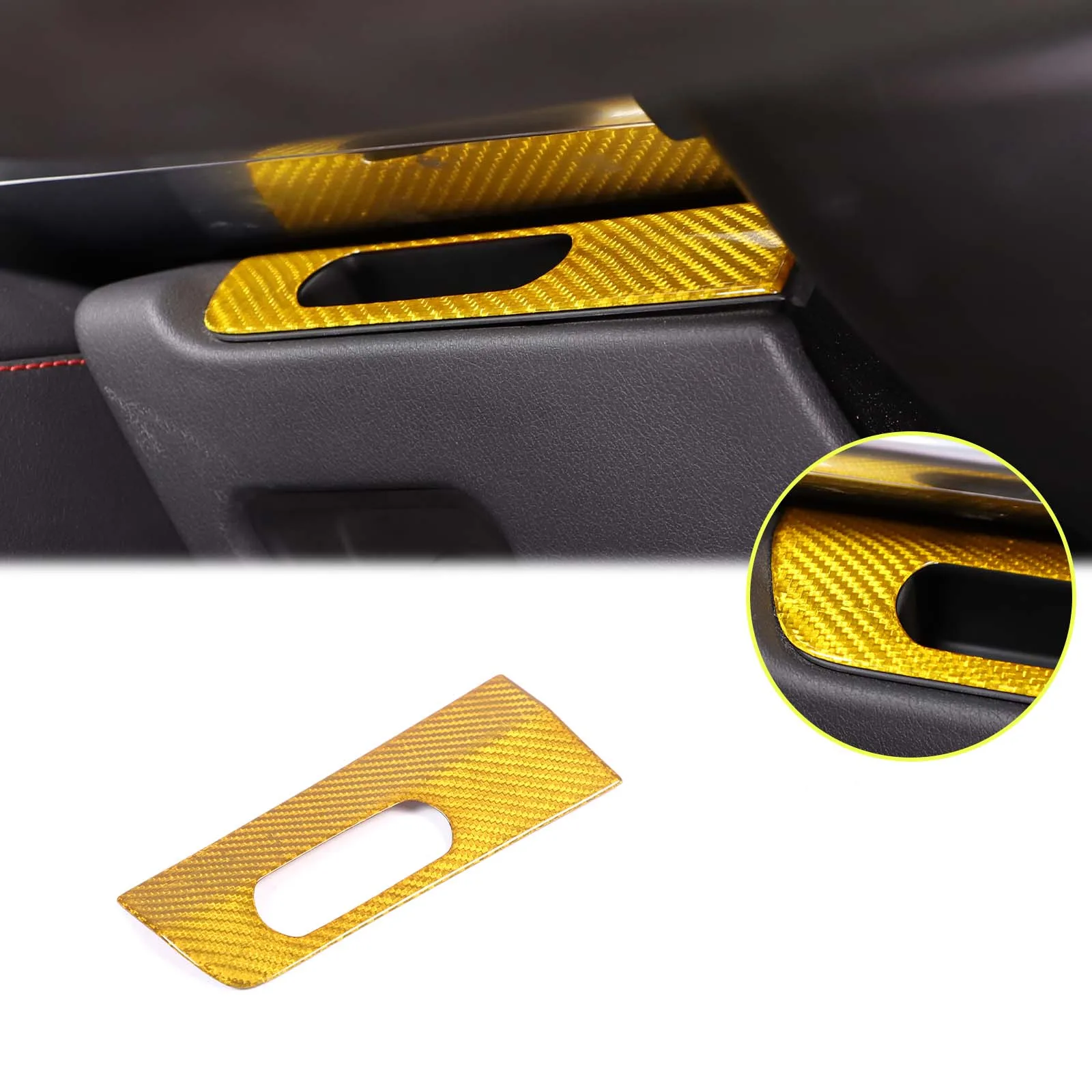 For Chevrolet Corvette C8 Z51 Z06 2020-2026+ Real Carbon Fiber Car Head Up Display Adjustment Frame Sticker Car Accessories