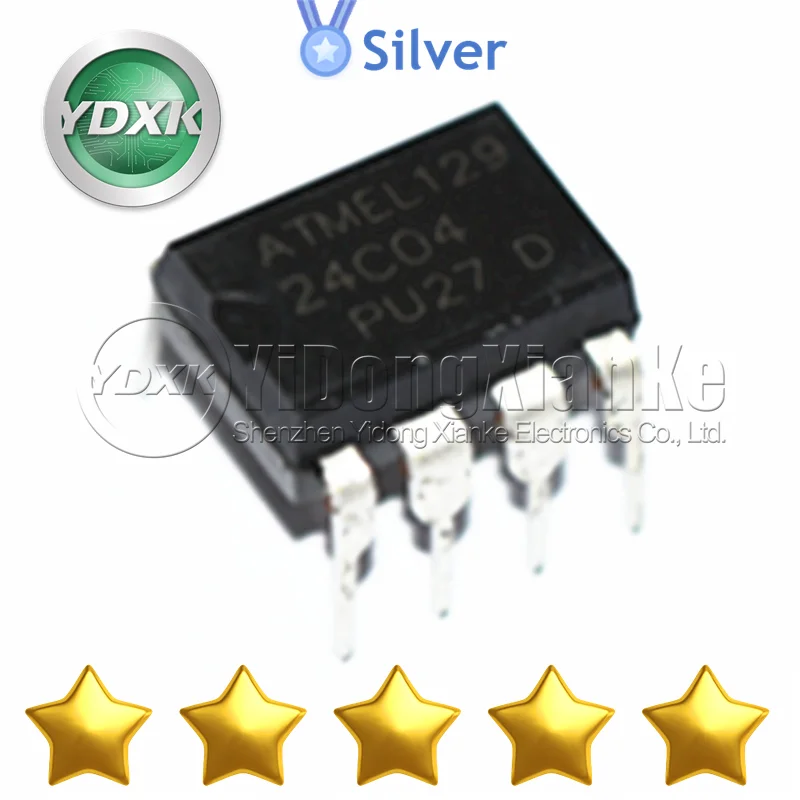 AT24C04 SOP8 Electronic Components AT24C02N-10SU-27 AT24C04AN AT24C04BN AT24C04C-SSHM AT24C04C-SSHM-T New Original AT24C04N