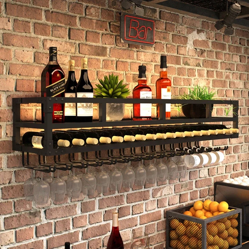 

Luxury Display Wine Cabinet Holder Wall Black Cantina Beer Wine Racks Commercial Liquor Regal Botellero Vino House Furniture