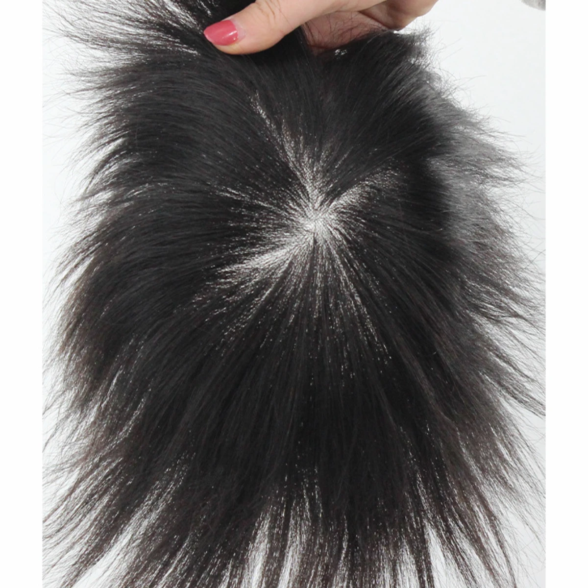قطعة شعر للرجال 100% شعر بشري أحادي قاعدة 6 بوصة قصيرة حافة PU دانتيل داخلي مع أمشاط يدويًا بالكامل بديل أسود #4