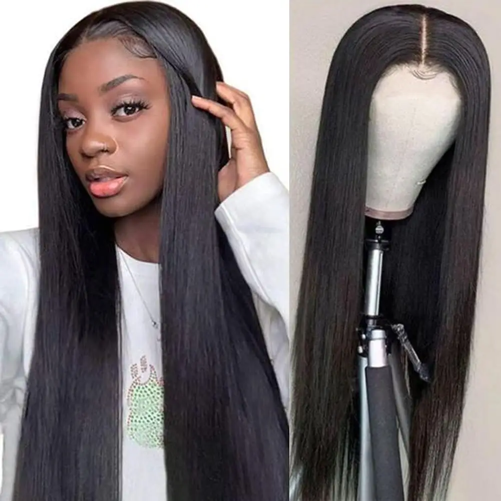 30 32 Inch Brazilian Bone Straight 13x4 13x6 Transparent Lace Front Human Hair Wigs 360 Lace Frontal Wig  4X4 Lace Closure Wig