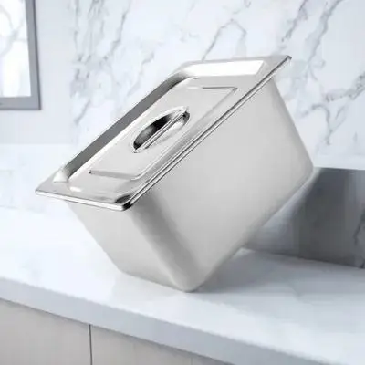 

Stainless Steel Food Container Pan Steam Table Pan Multi-Functional Buffet Food Tray with Lid Kitchen Catering Serving