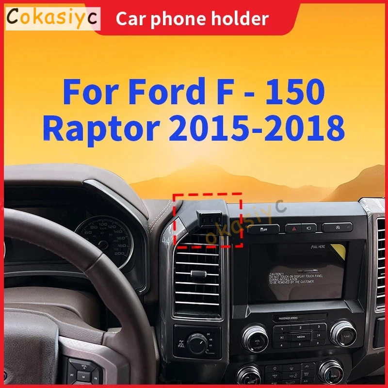 Suporte de Telefone para Ford F-150 Raptor 2015 2016 2017 2018, Suporte de Telefone para Carro com Base Fixa Especial e Carregamento Sem Fio