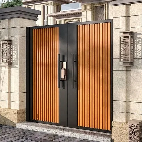 Customization Morden Entry Aluminum Driveway Swing Gate Simple Main Automatic Gate Design