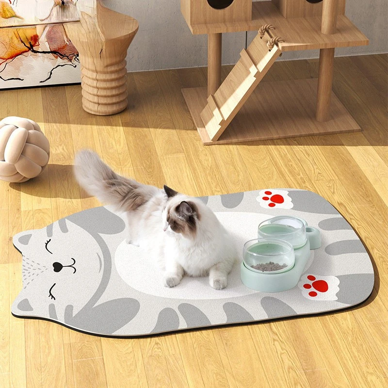 Soft Diatom Mud Pet Rest Pad Cartoon Sleeping Pad Foot Pad Four Seasons Universal Absorbent Cat Dog Pad