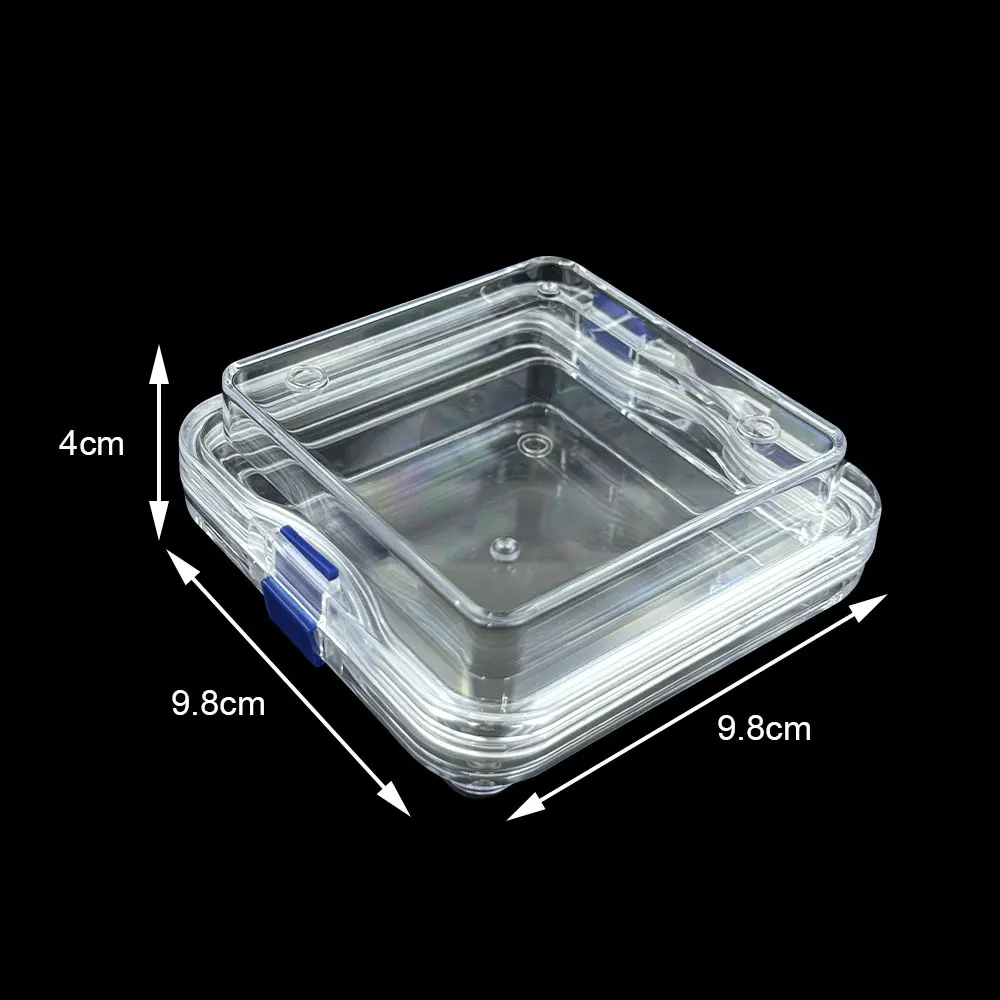 1pcs Large Dental Tooth Box Film With Membrane Transparent Plastic Crown Bridge Denture Box Veneers Storage Case Dentistry Tools