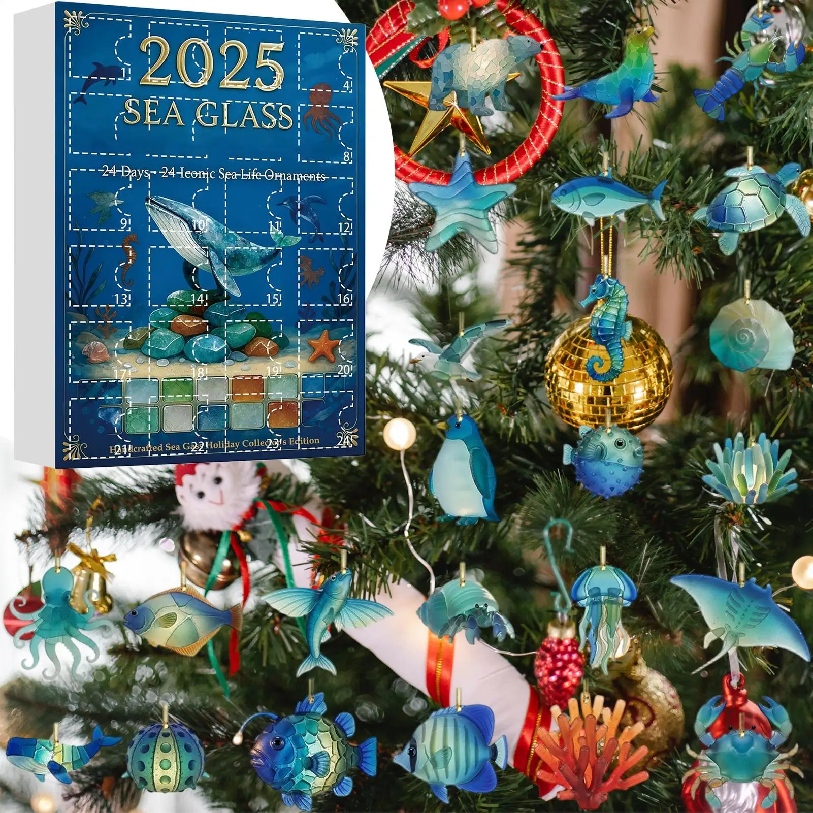 Christmas Calendar Advent 2025 2D Acrylic Ornament 24 Days Countdown Calendar to Christmas Toys for Learning Development Family