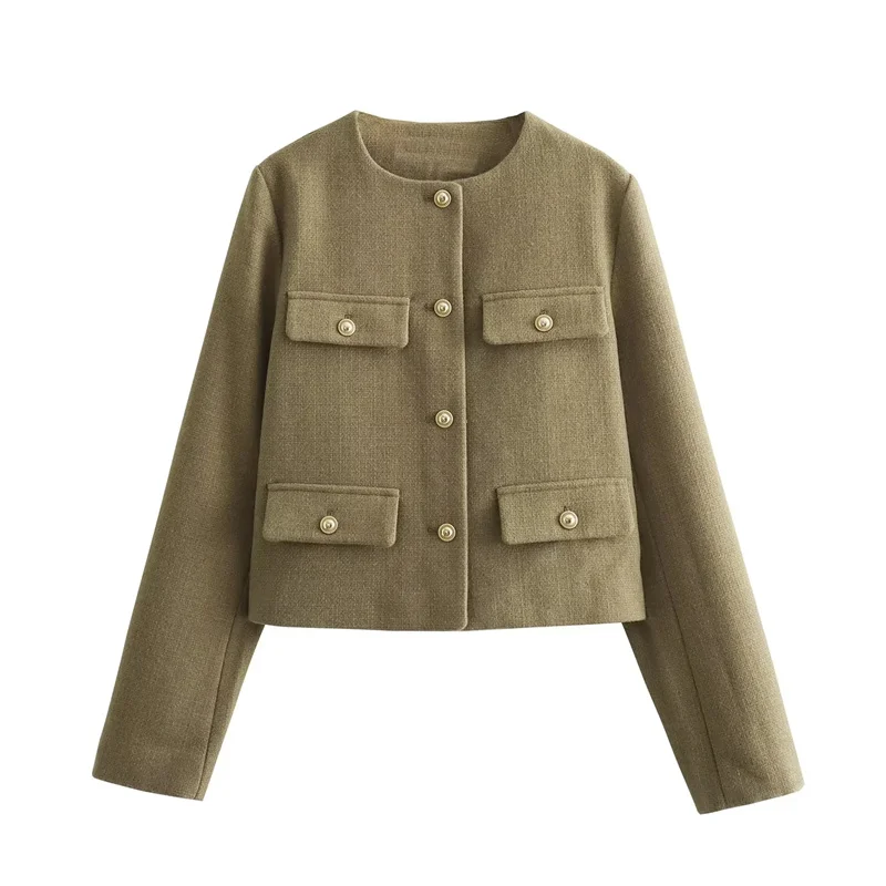 MUJER Tweed Short Jacket Long Sleeve 5