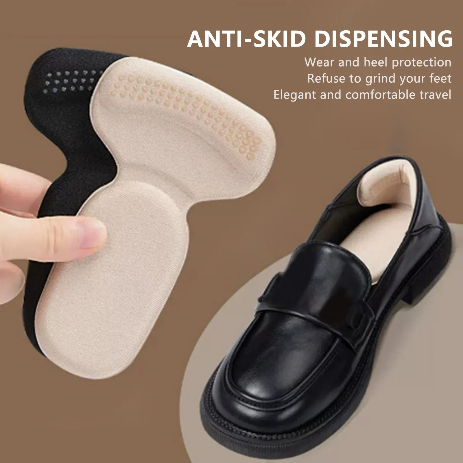 Pain Relieving Heel Cushion Heel Grips Liner Cushions Inserts for Preventing Feet Heel Abrasion