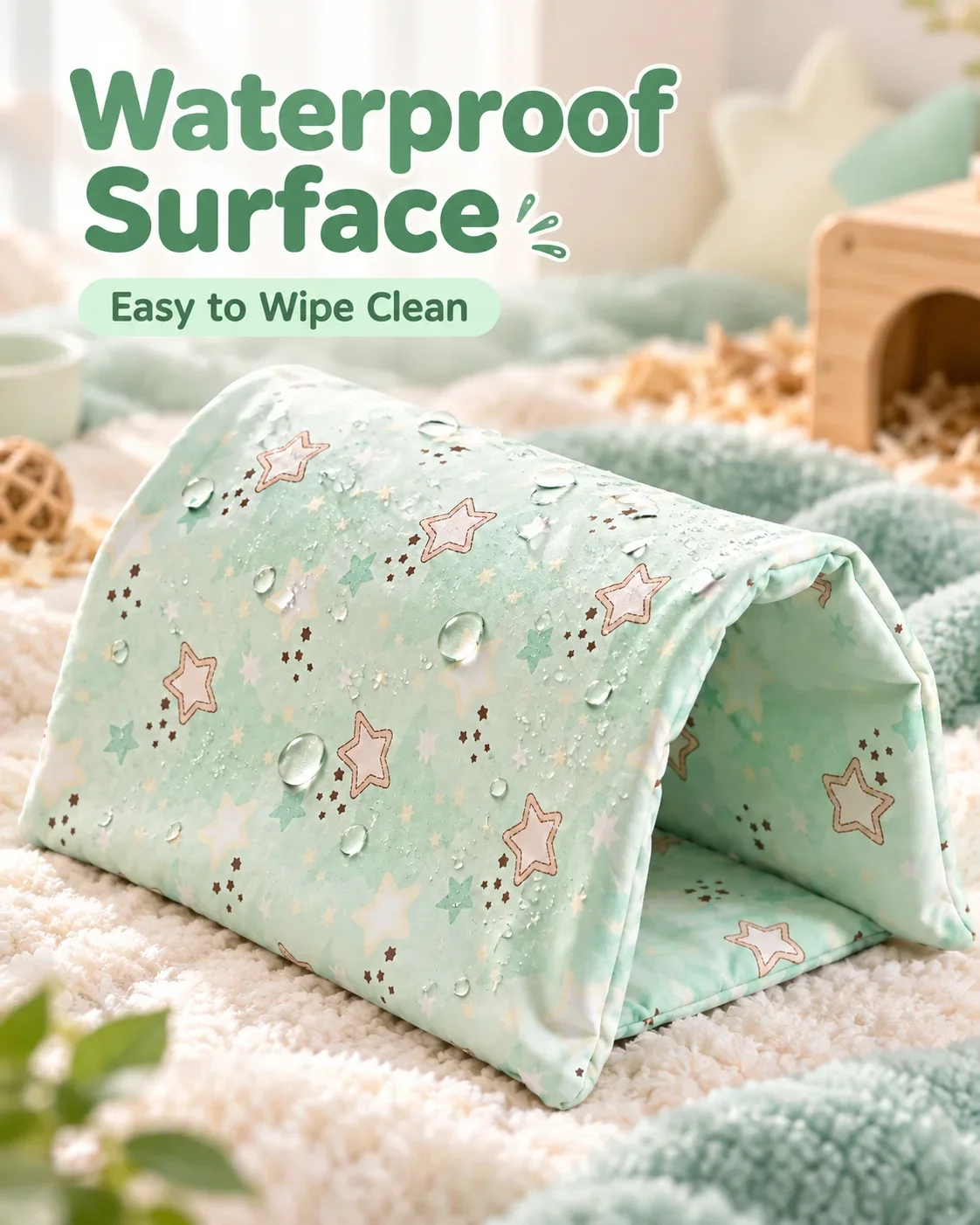 Small Animal Hideout House, foldable multi-form cave mat, guinea pig hamster dwarf rabbit use