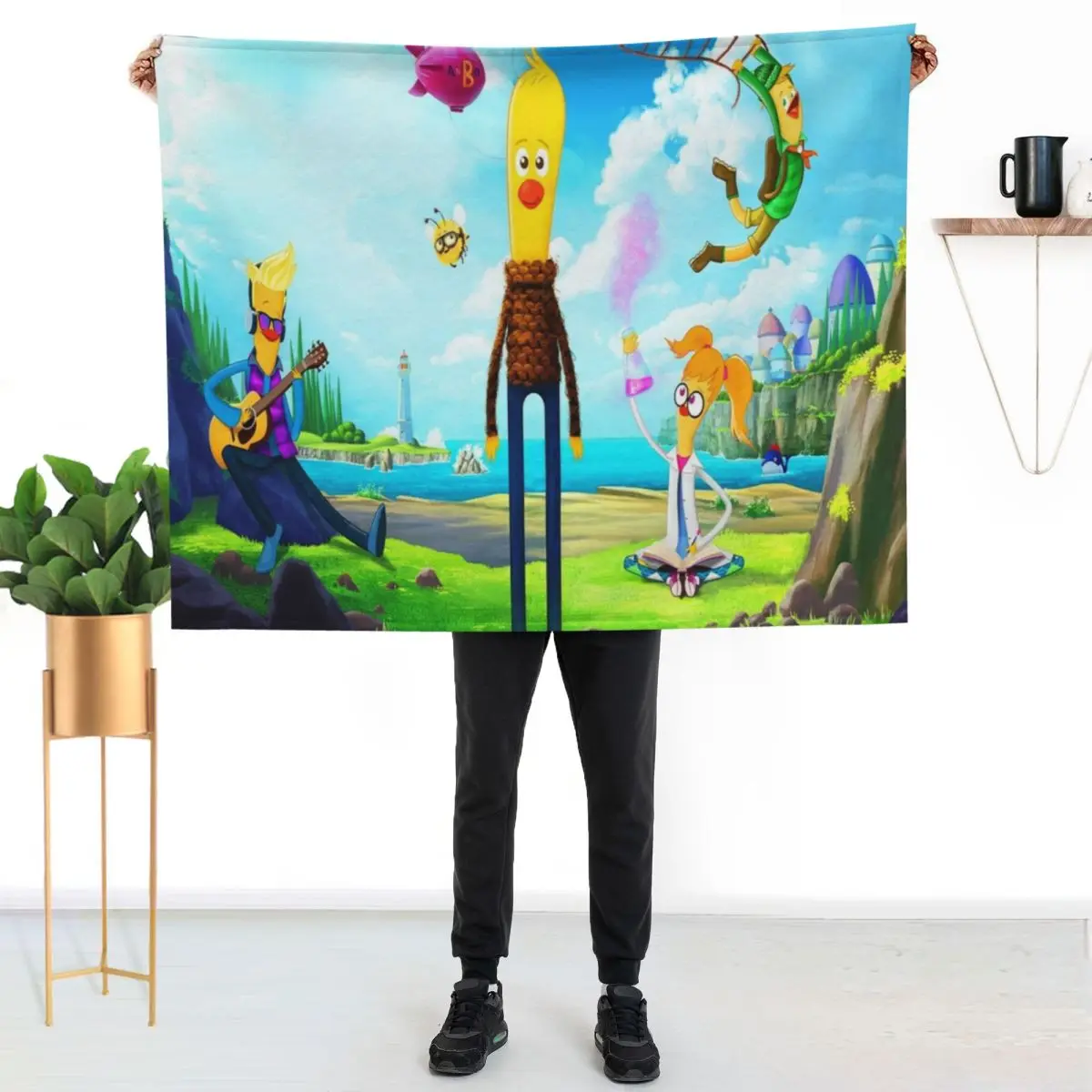 Archibald's Next Big Thing shirt for kids cartoon characters girl and boy gift archibald's next big thing birthday Throw Blanket