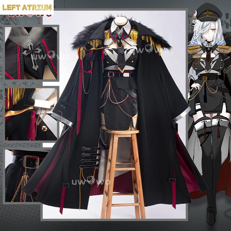 Disfraz de Cosplay de Shenhe de UWOWO, del Juego Genshin Impact, Uniforme Militar de Shenhe con Abrigo, Disfraz de Halloween