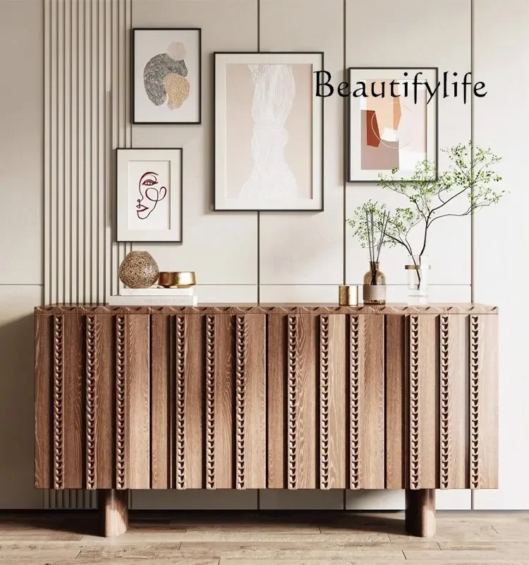 

Nordic Restaurant Tea Cabinet Quiet Wind Home Entrance Cabinet Living Room Storage