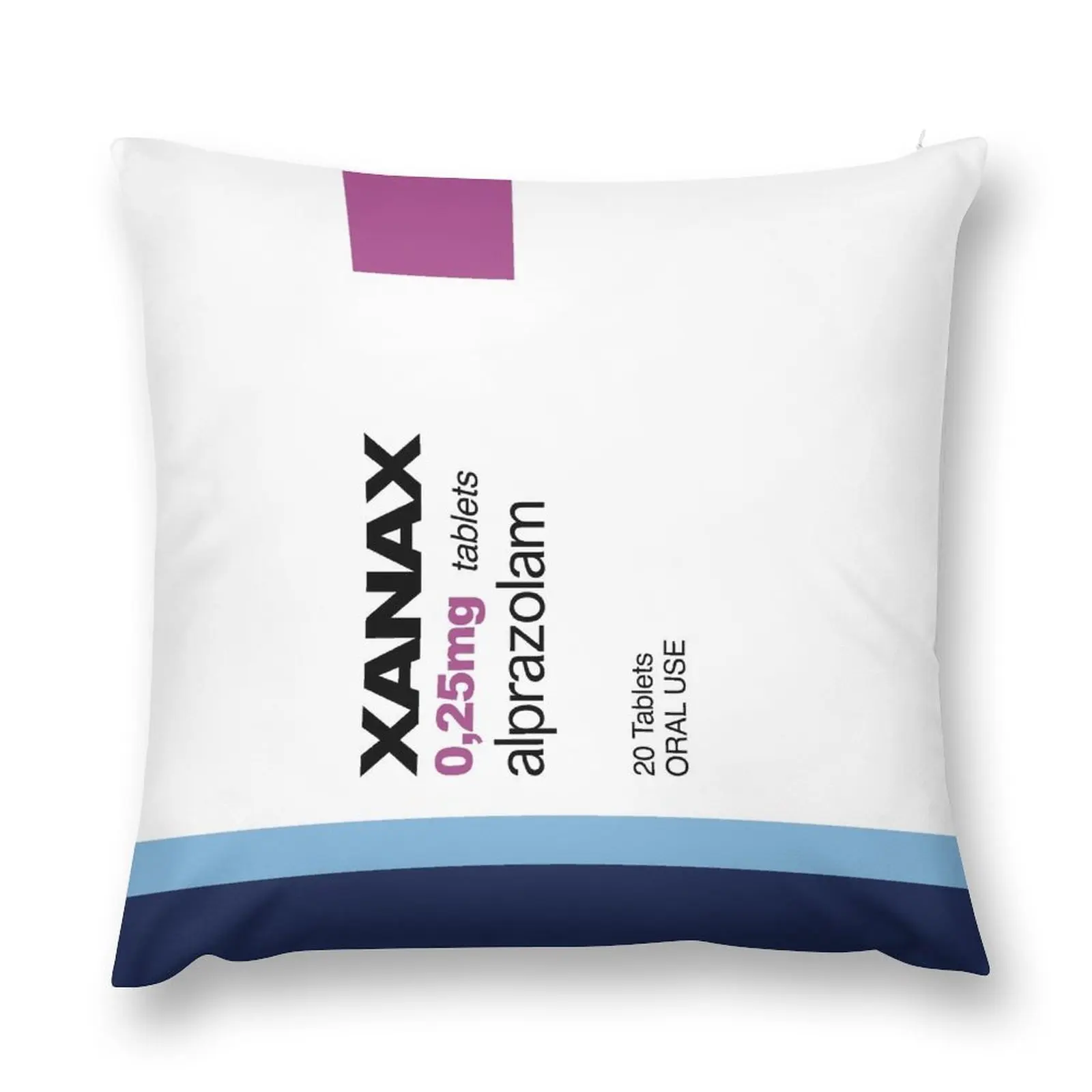 

XANAX Throw Pillow Cushion Cover For Sofa Pillows Aesthetic