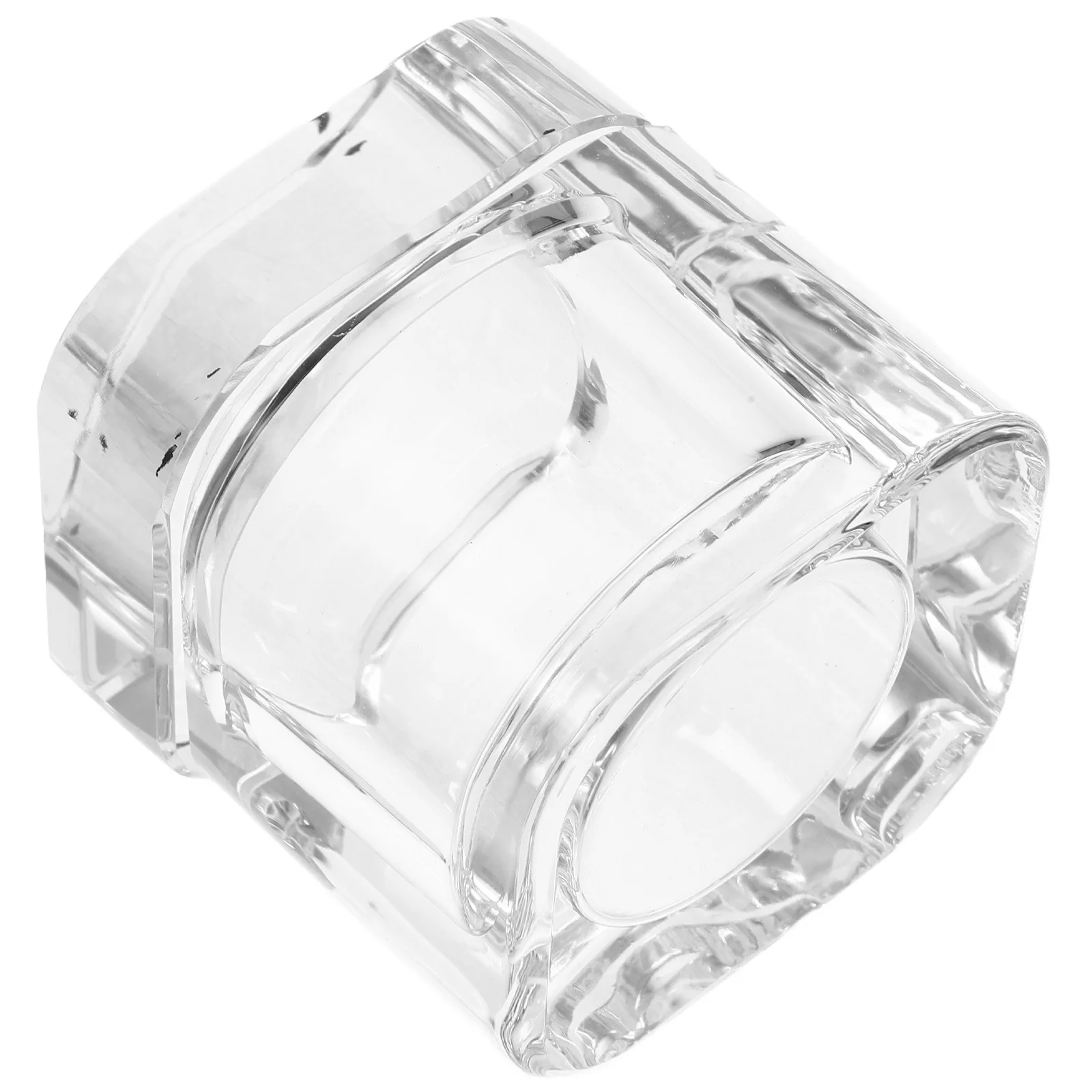 Taza de cristal duradera para uñas, Mini cuenco para manicura de diseño delicado y elegante, soporte para líquido en polvo acrílico, herramientas profesionales para salón de uñas