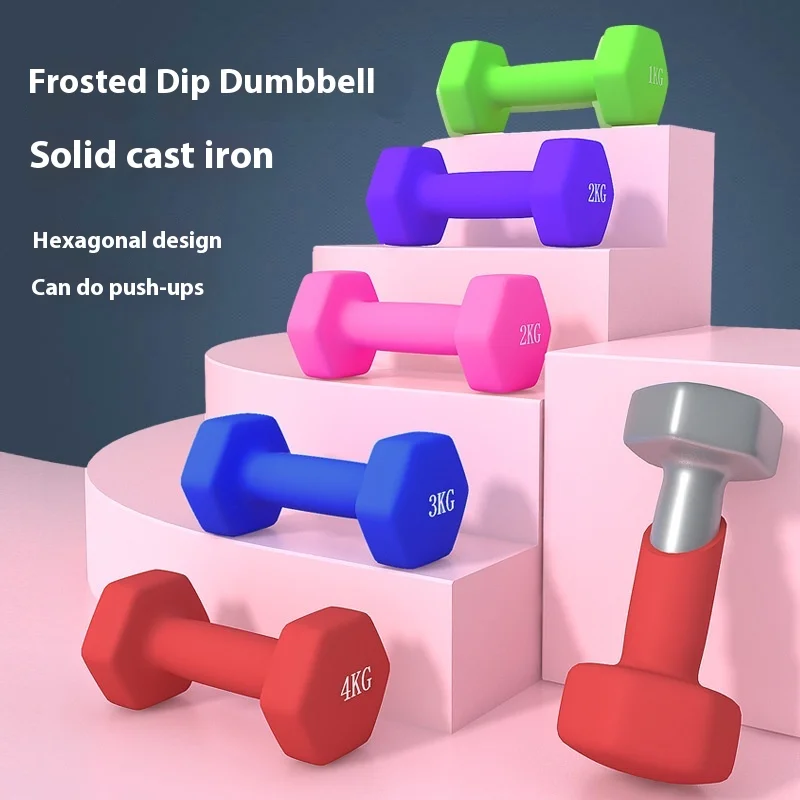 Hexagonal Dumbells for legs Anti-collision Fitness Gym Equipment Cast Iron Weightlifting Tool Arm Straining Accessories Unisex