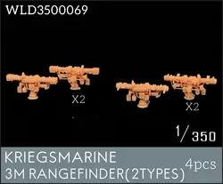 WULA MODELS WLD3500069 1/350 Scale KRIEGSMARINE 3M RANGEFINDER (2TYPES)