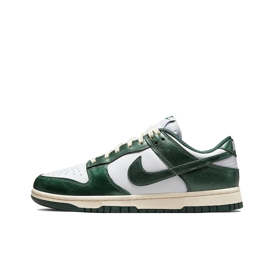 Nike Dunk Skateboard Shoes Women's Low Top White/Green DQ8580-100