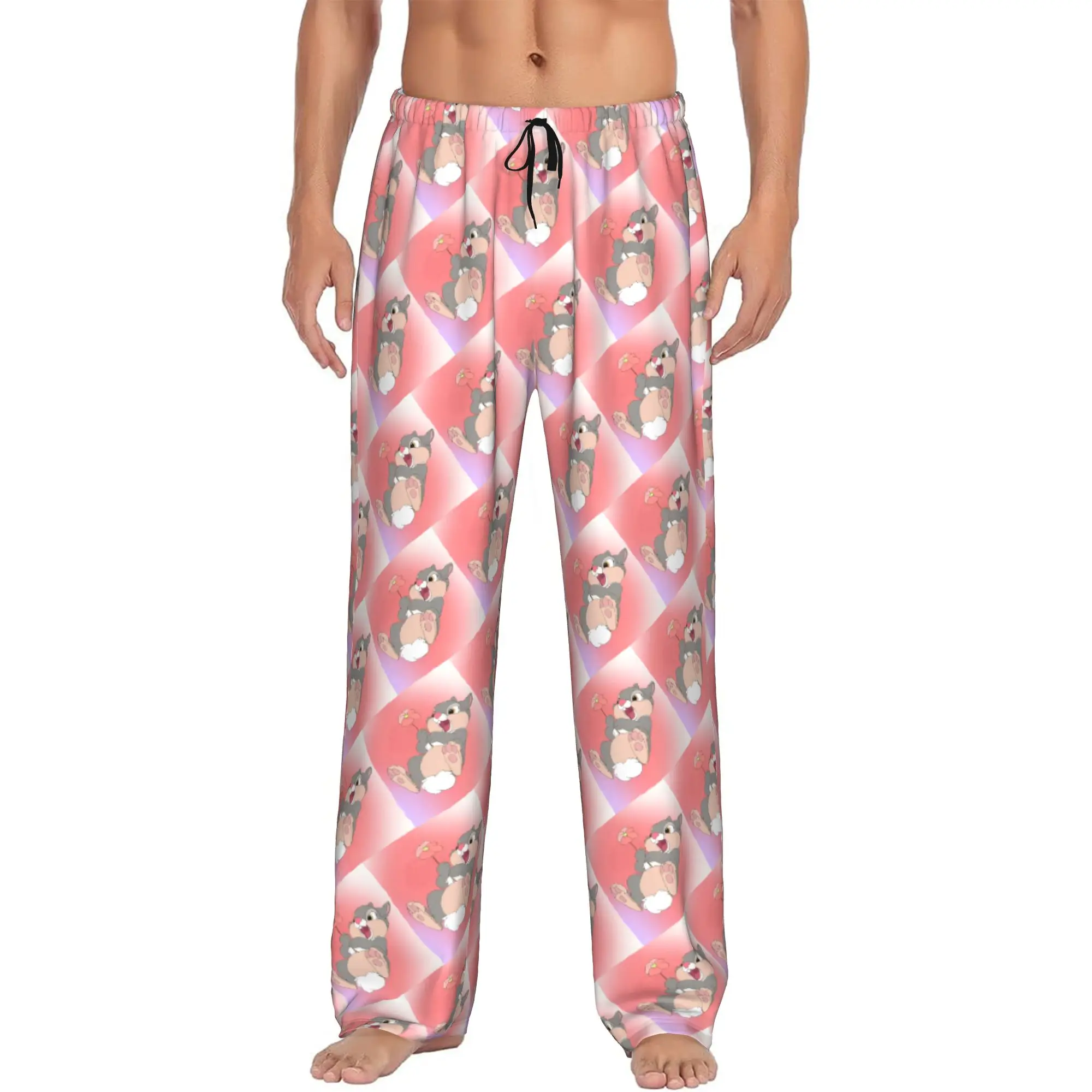 

Custom B-Bambies Anime Pajama Pants Men Lounge Sleep Stretch Sleepwear Bottoms with Pockets