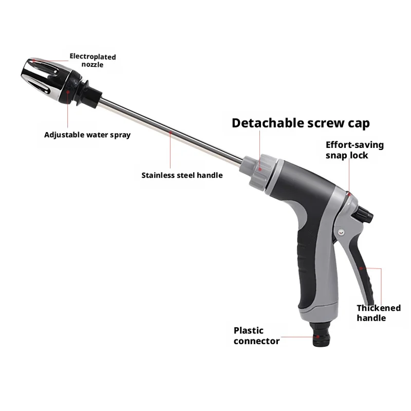 Hot High Pressure Sprinkler Water Gun Car Washers Garden Lawn Watering Hose Nozzle Foam Lance Portable Automobiles Cleaning Tool
