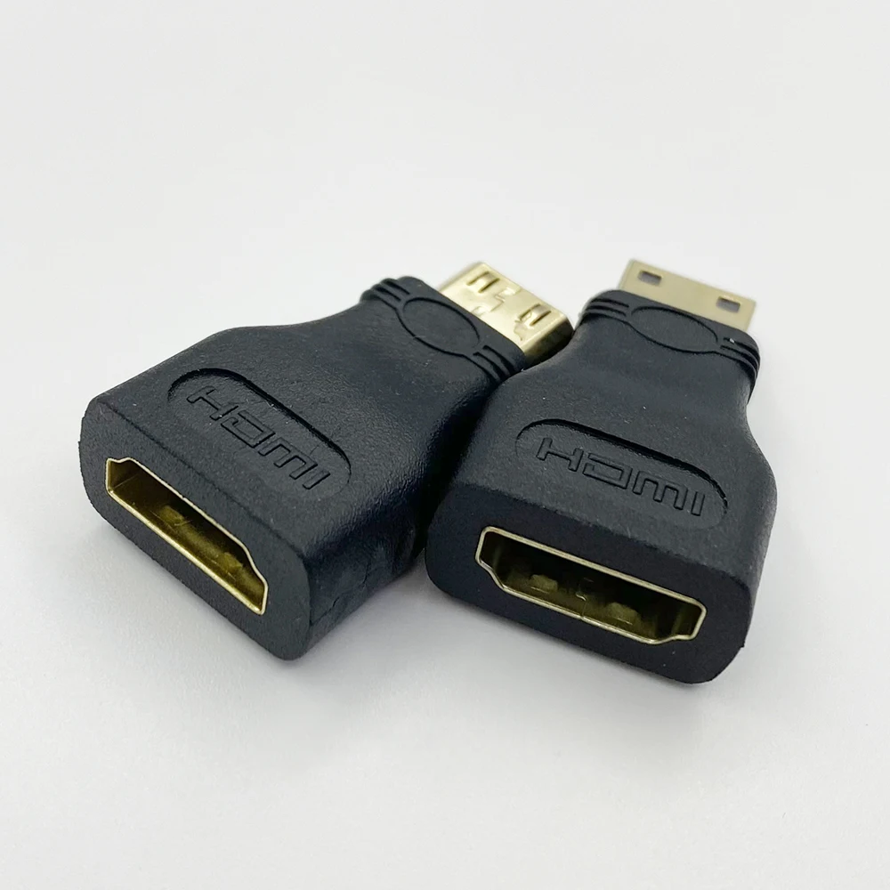 1/2/5 Pcs1080P Mini HDMI-Compatible Converter Male To Standard Extension Cable Adapter Female to Male  HDMI-Compatible Connector