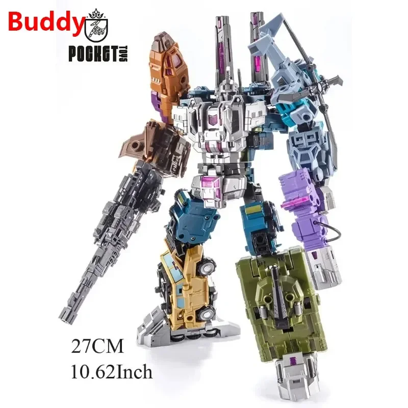 PocketToys Transformation Bruticus 5 in 1 PT05 PT-05 Combo G1 Battle Titan 27cm Action Figure Toy Collectible Gift op voorraad