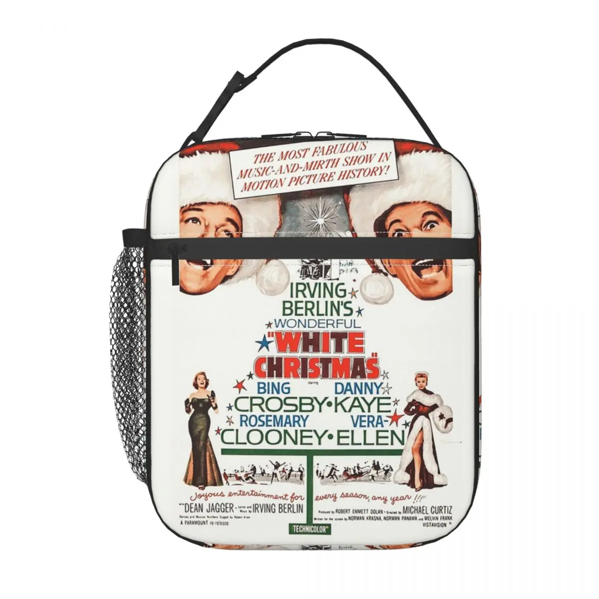 White Christmas - Bing Crosby, Danny Kay Insulated Lunch Bag for Women Children Portable Food Boxes Thermal Lunch Box Tote