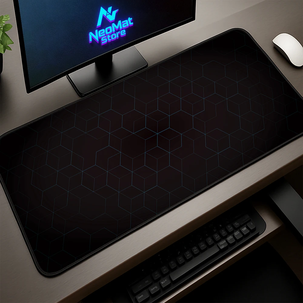 

Gaming Mousepad Black Rubber Mat 1200x600 Minimalism 3D Honeycomb Pc Accessory Extra Large Mouse Pad Gamer 900x400 Custom Carpet