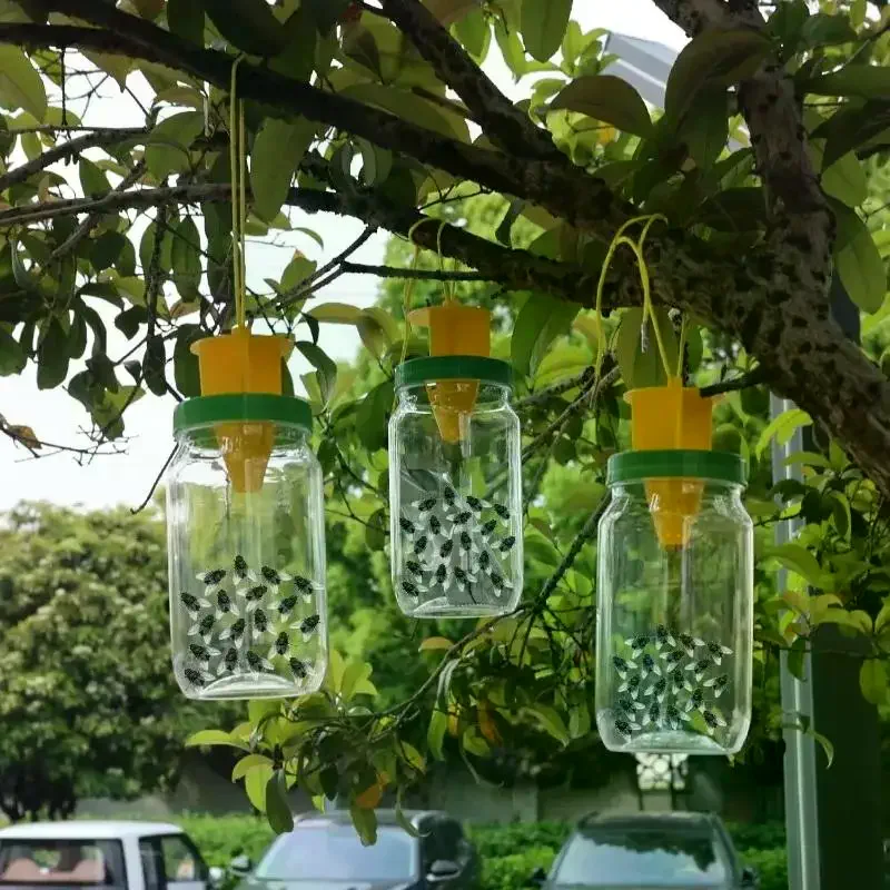 Reusable Hanging Fly Wasp Traps Outdoor Garden Orchard Asian Hornet Catcher Drosophila Attractant Trap Pest Control Tools
