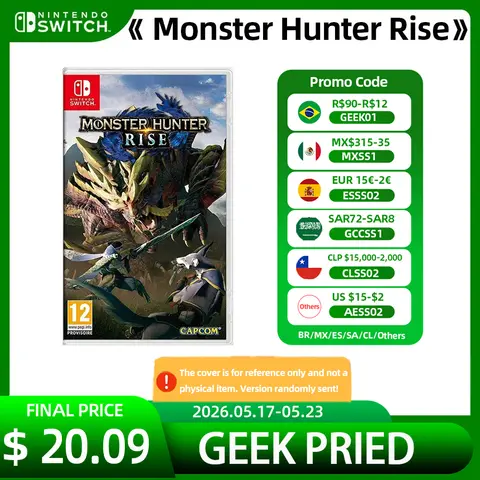 Monster Hunter Rise Nintendo Switch Game Deals 100% Official Original Physical Game Card for Switch OLED Lite Game Console