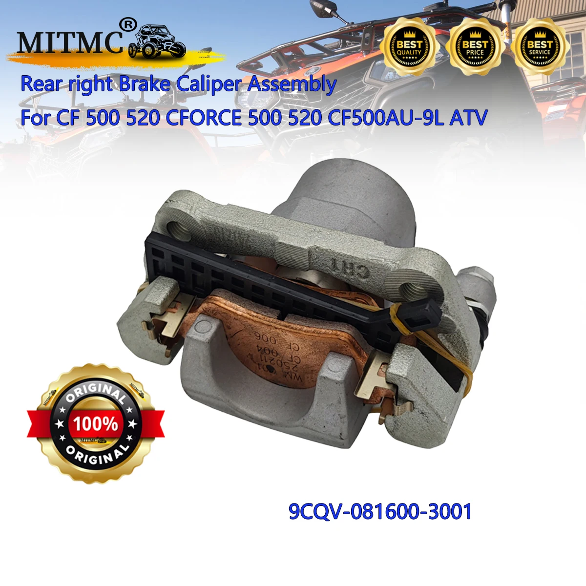 

Оригинальный задний правый тормозной суппорт в сборе для CF 500 520 CFORCE 500 520 CF500AU-9L ATV 9CQV-081600-3001