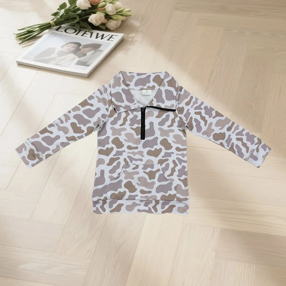 

11,6 топов для маленьких мальчиков, камуфляжные пуловеры цвета хаки с карманами на молнии, топы