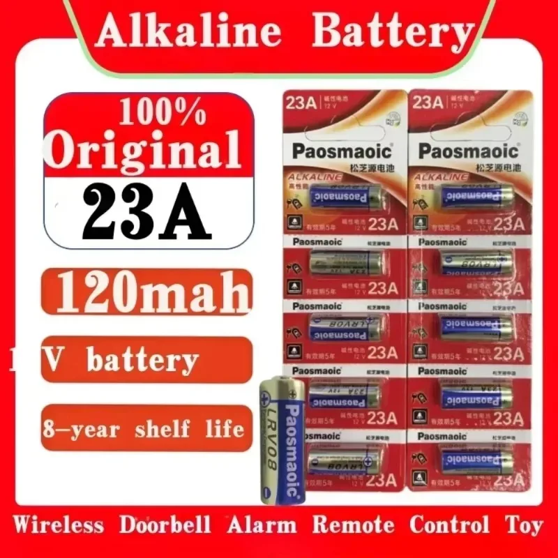 NEW 5pcs battery 23A 12V Alkaline Battery 23A 12V 23GA A23S E23A EL12 MN21 V23GA For Wireless Doorbell Alarm Remote Control Toy