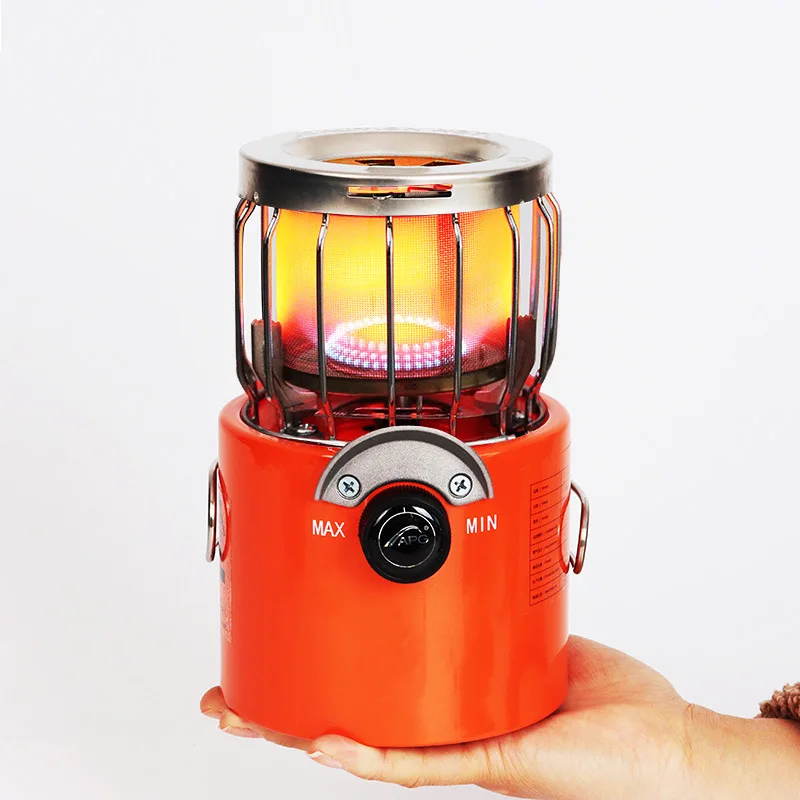 2 in 1 Portable Propane Heater 2000W Outdoor Camping Gas Stove High Efficiency Heating Stove for Winter Ice Fishing Hiking