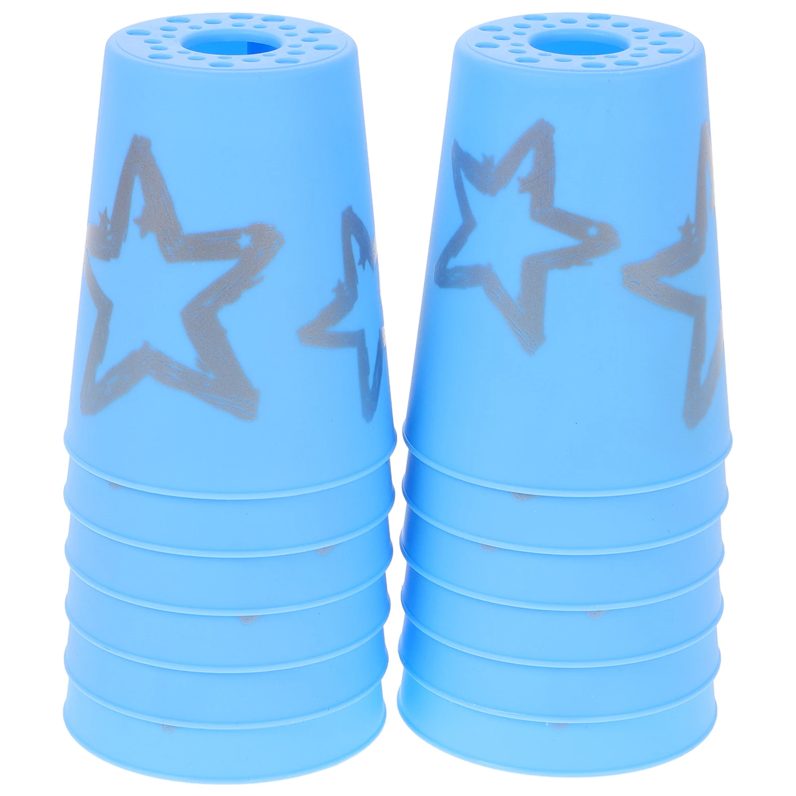 

12pcs Cups Reusable Stackable Creative Design Easy Clean Multifunctional Outdoor Travel All Ages Domino Building
