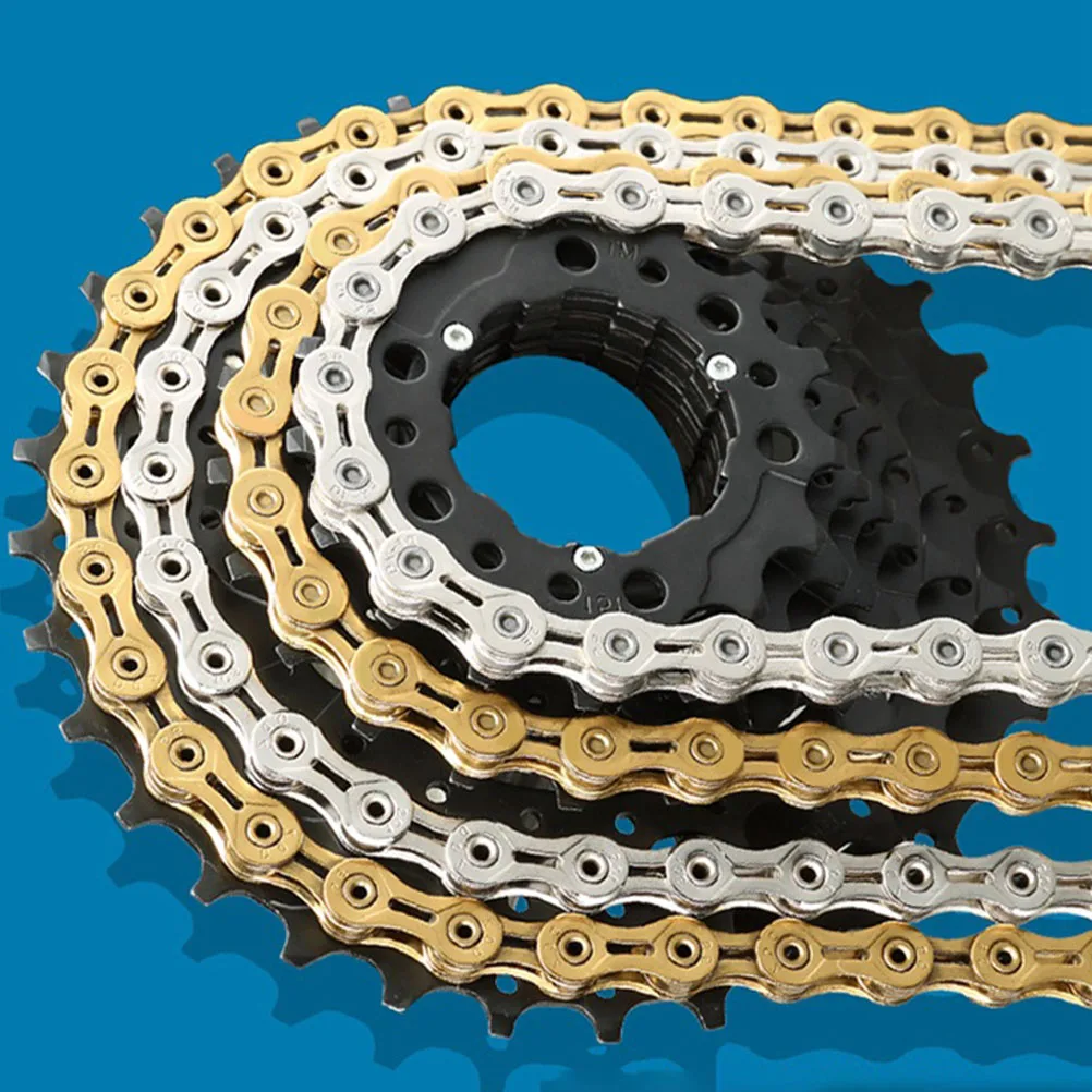 

Ultra-Lightweight Replacement For Sturdy Mountain Bike Anti-Rust Coating Durable Cycling Chain Easy Installation Hollow Design