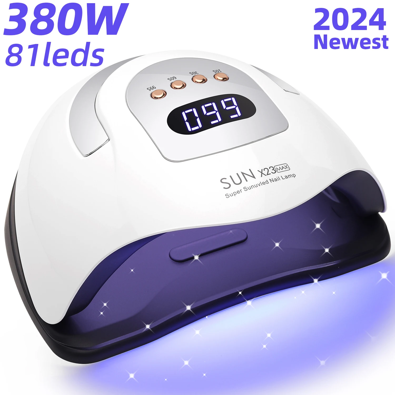 

DianaBeauty 380W 81LEDs UV LED Lamp for Nails Powerful Nail Dryer For Curing All Gel Nail Polish Drying UV Light for Manicure
