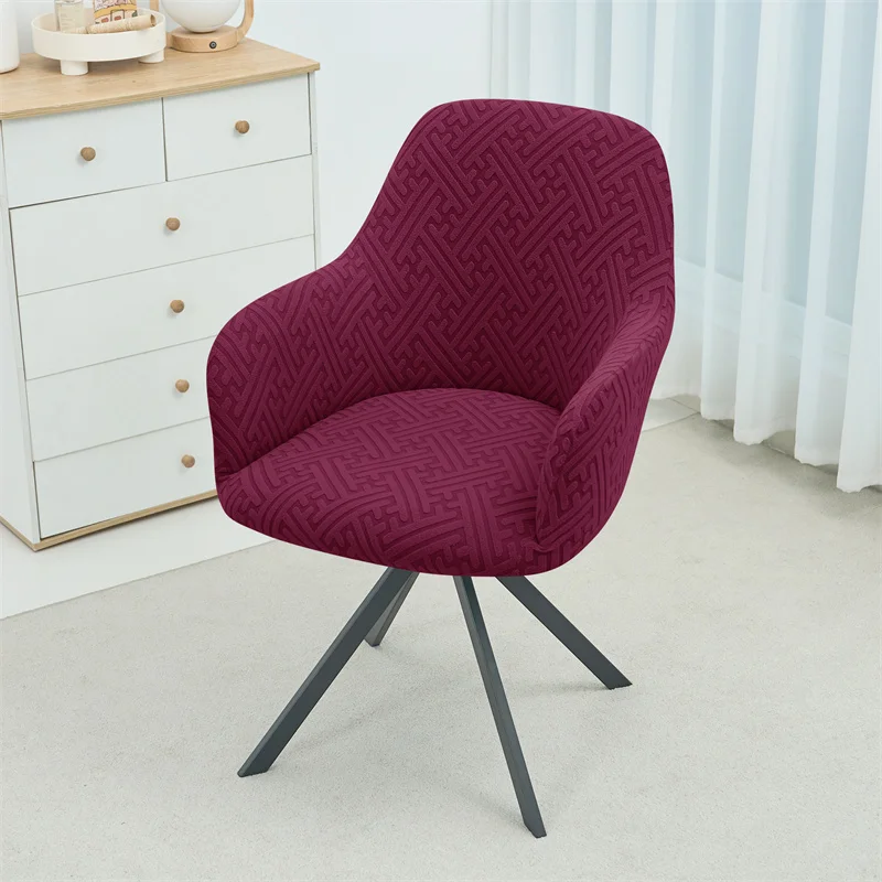 1pc Jacquard Hoge Arm Stoelhoes Stretch Kantoor Rocker Seat Case Anti-vuile Fauteuil Eetkamerstoel Protector voor Hotel Thuis