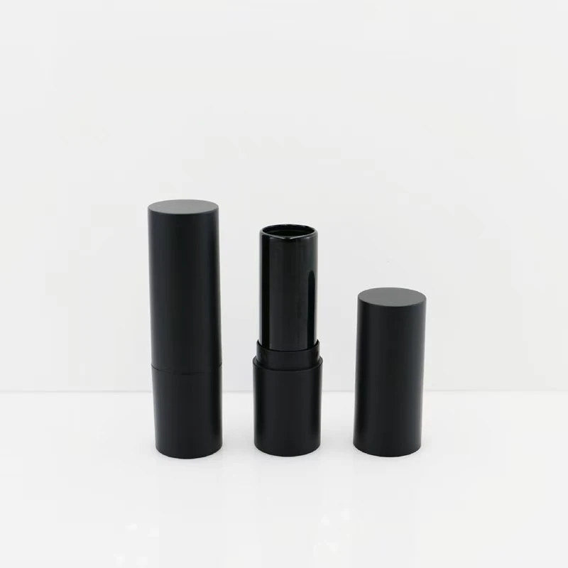 10 Stück Lippenbalsam-Röhren, Injektion, schwarz, rund, Lippenstift-Röhren, silberfarben, Innenschlauch, Lippenstift-Röhre, leere Röhren, Make-up-Material, Großhandel